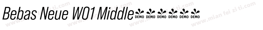 Bebas Neue W01 Middle字体转换